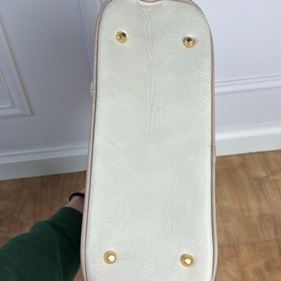 Samoe Style East/West Shopper Handbag/Shoulder Bag Faux Leather Neutral Soft - Picture 8 of 13